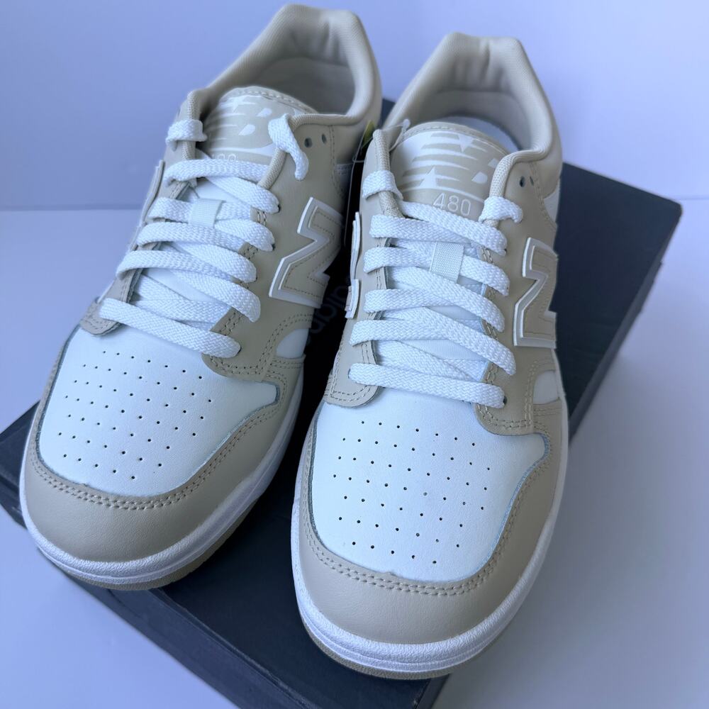New Balance 480 Timberwolf Grey White Men's 8 / Women's 9.5 / UK 7.5 NIB